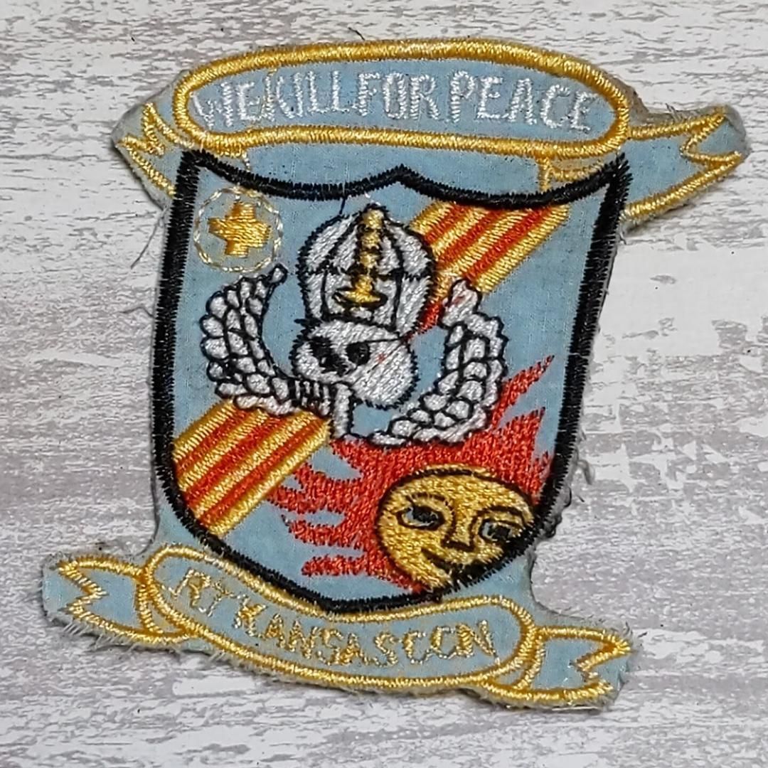DE87 スカル ドクロ 骸骨 ベトナム 戦争 ワッペン KILL FOR PEACE CCN