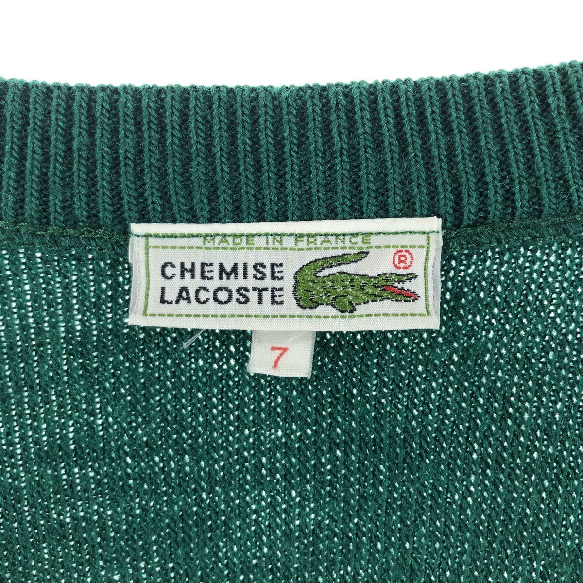 古着 80年代 ラコステ LACOSTE CHEMISE フレンチラコステ Vネック