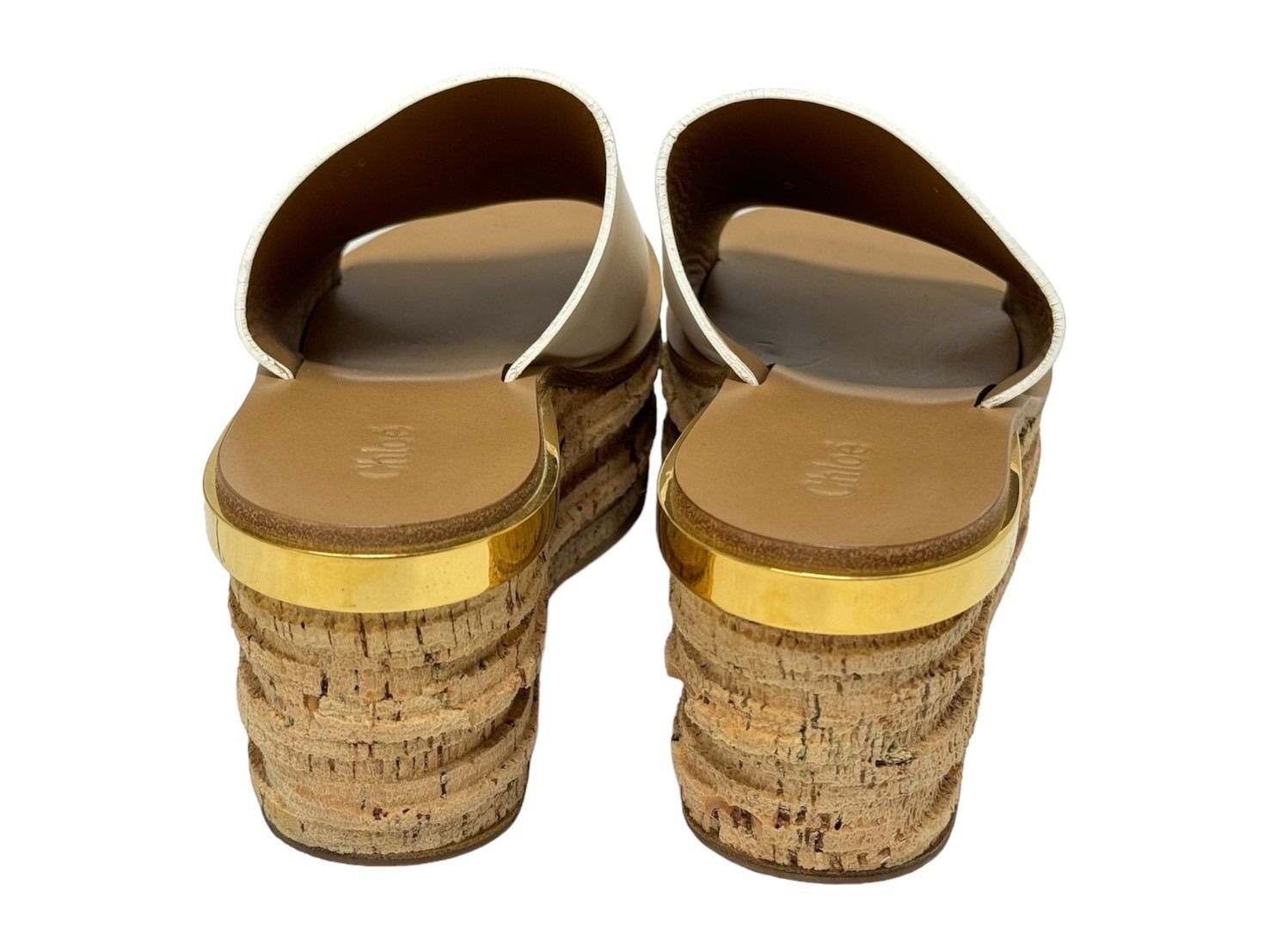 Chloe クロエ サンダル サイズ36 レザー コルクソール ホワイト  