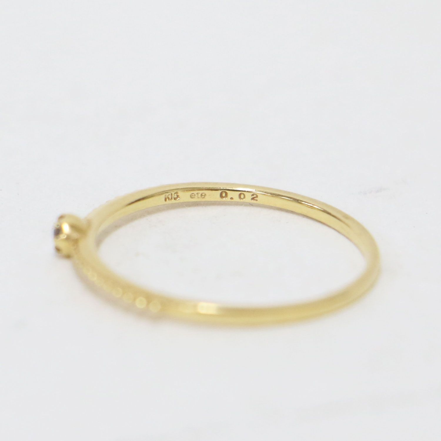 美品】ete エテ リング ゴールド サイズ:10号 / K10 一粒 ダイヤ 