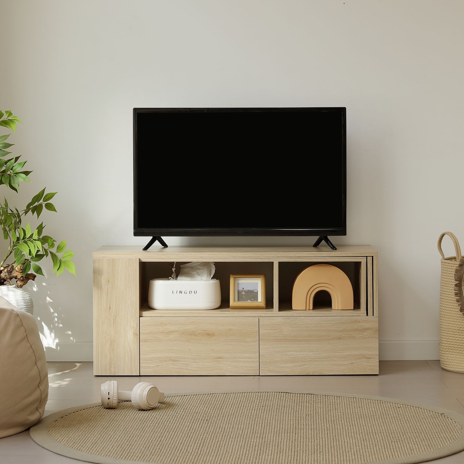 完成品☆伸縮式テレビ台☆引き戸タイプ