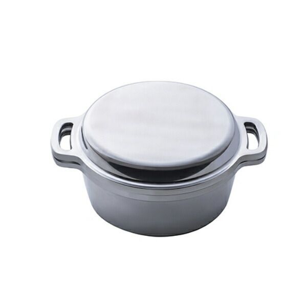 HAL ムスイ MUS62 シルバー 無水鍋 両手鍋 20cm 直火 IHI非対応