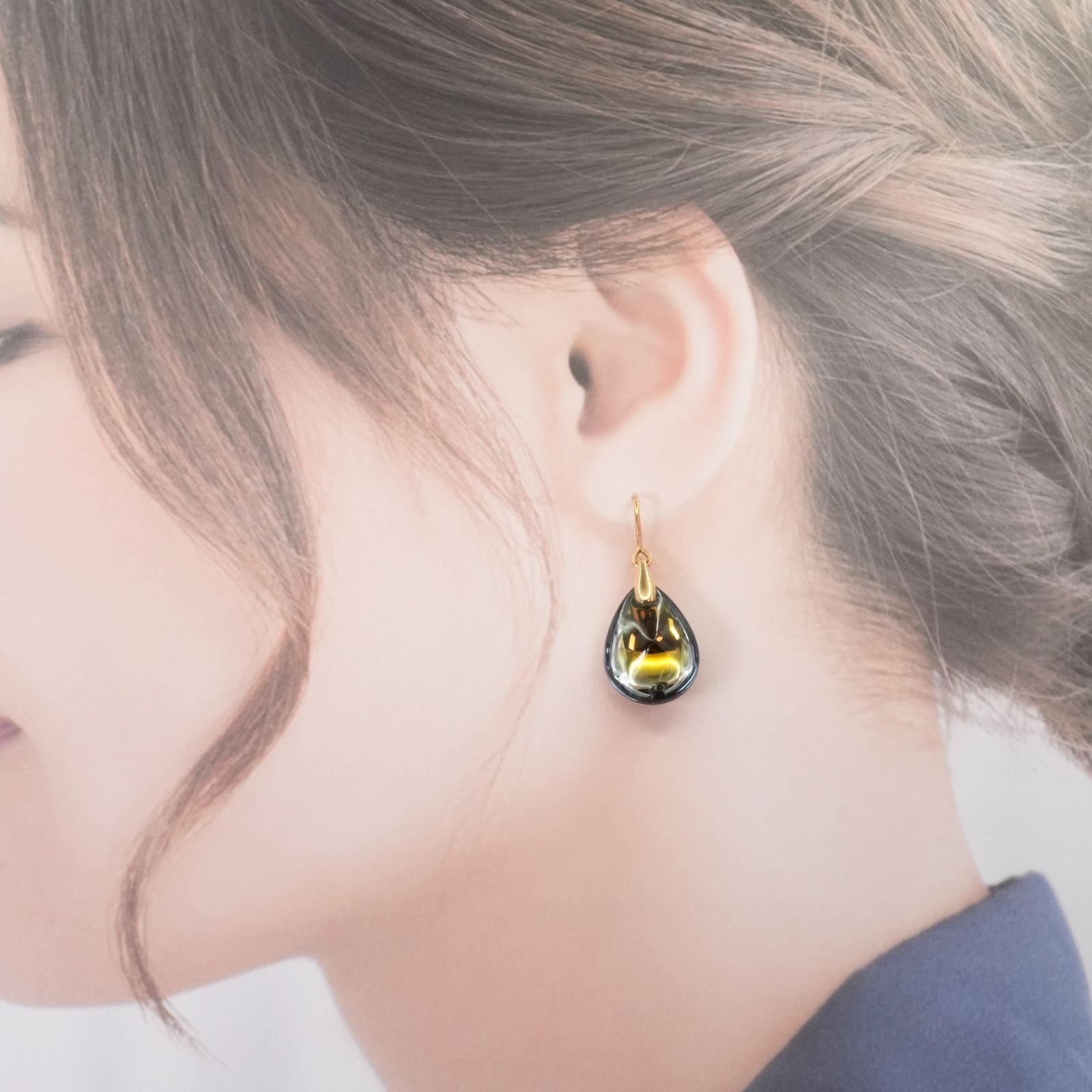 美品　バカラ　ピアス　k18 750 美品 750 K18 バカラ プシデリック ピアス ドロップ/24-4679 - メルカリ