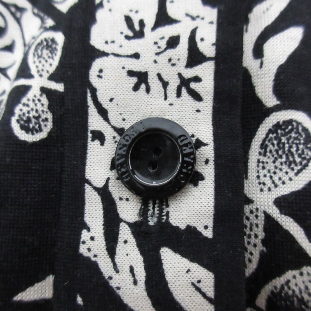 LEONARD レオナール ペイズリー柄 長袖 シルクブレンド ニットシャツ  