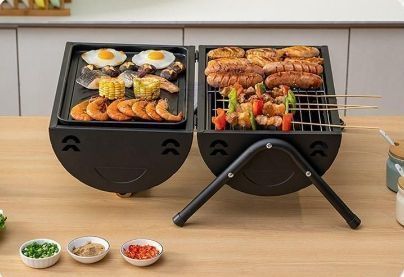 バーベキューコンロ バーベキューグリル BBQ 丸型 大型 特大 温度計 蓋