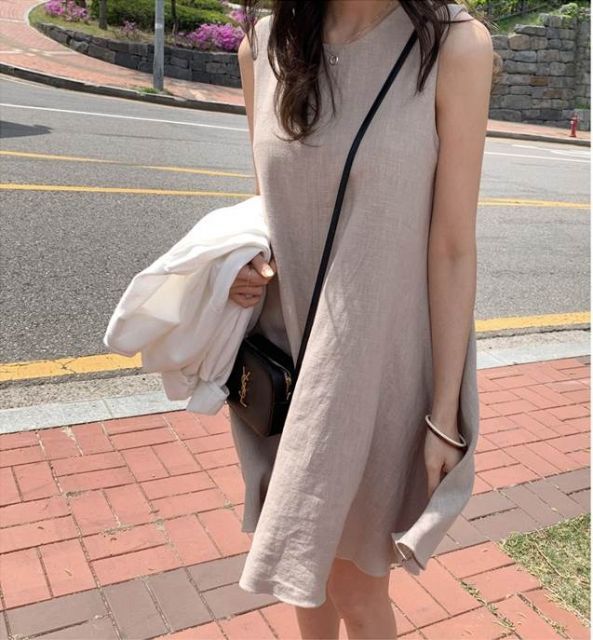 ワンピース フレアワンピース ワンピドレス 膝丈 ひざ丈 膝上 袖なし