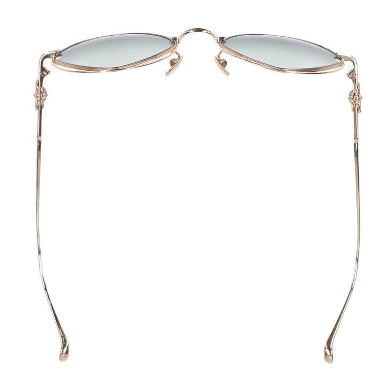 クロムハーツ BUBBA-A クロステンプルメタルフレームラウンドメガネ