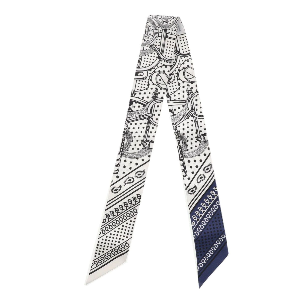 HERMES エルメス ツイリー スカーフ EPERON D'OR CUT エプロンドール スカーフ シルク ホワイト マリン ブラック レディース【】