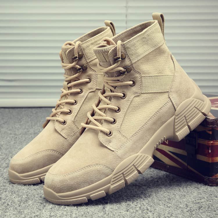  本革 ブーツ ワークブーツ メンズ レースアップ 裏ボア チャッカ マウンテンブーツ 靴 レザー ミリタリーブーツ スエード デザート リアルレザ meki 1223 エプロン キッズファッション小物