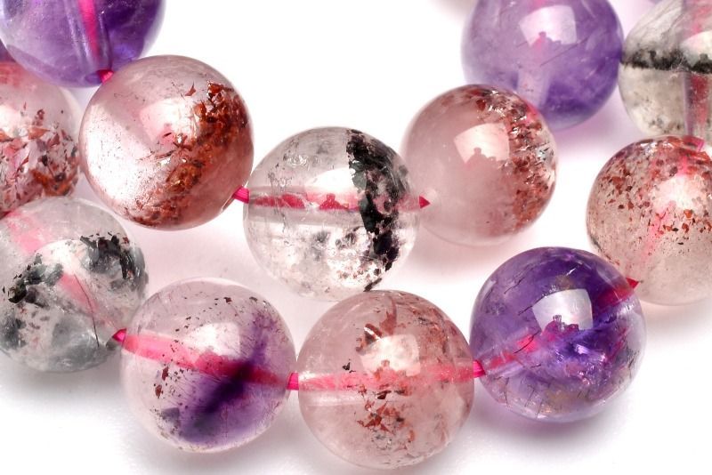 パワーストーン⑤ 1点物】マルチカラー スーパーセブン 8mm ブレスレット