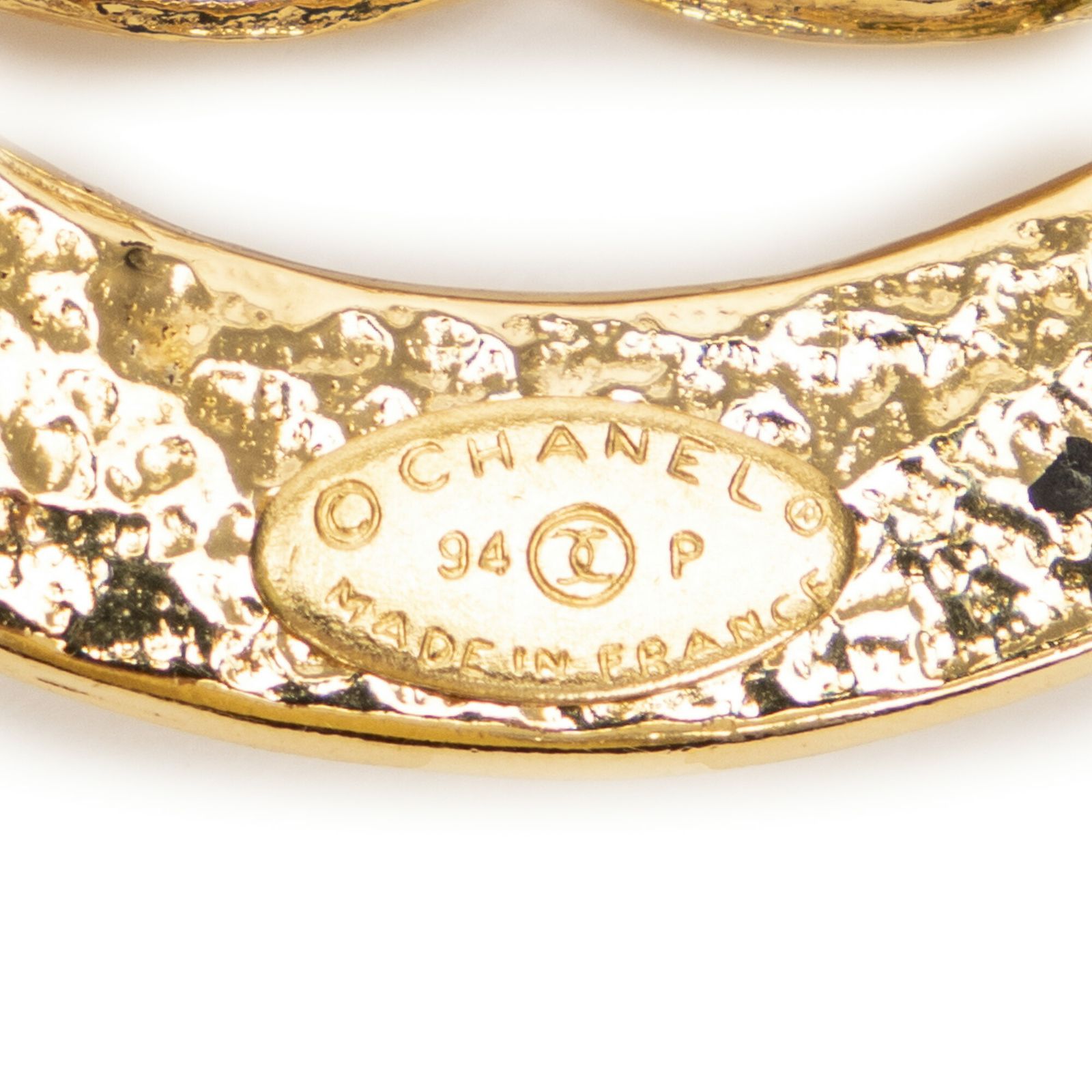 ラウンドブローチ金金メッキA