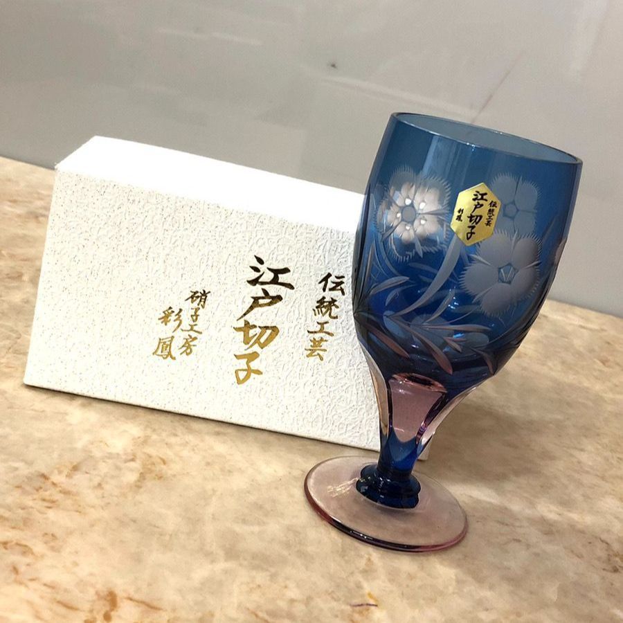 江戸切子 硝子工房 彩鳳 足付ビール杯 グラス M-68-BP - メルカリ