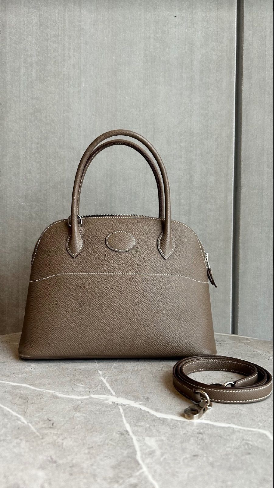 HERMES】ボリード27 エトゥープ シルバー金具 - メルカリ