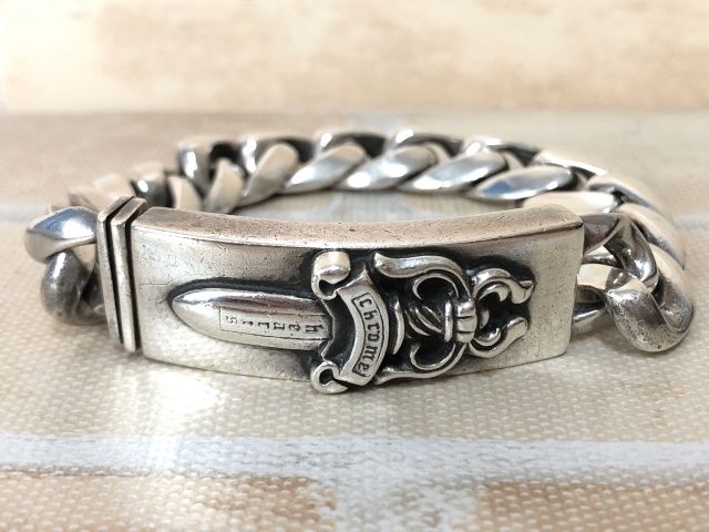 クロムハーツ オールドダガーIDクラシックリンク ブレスレット クロム