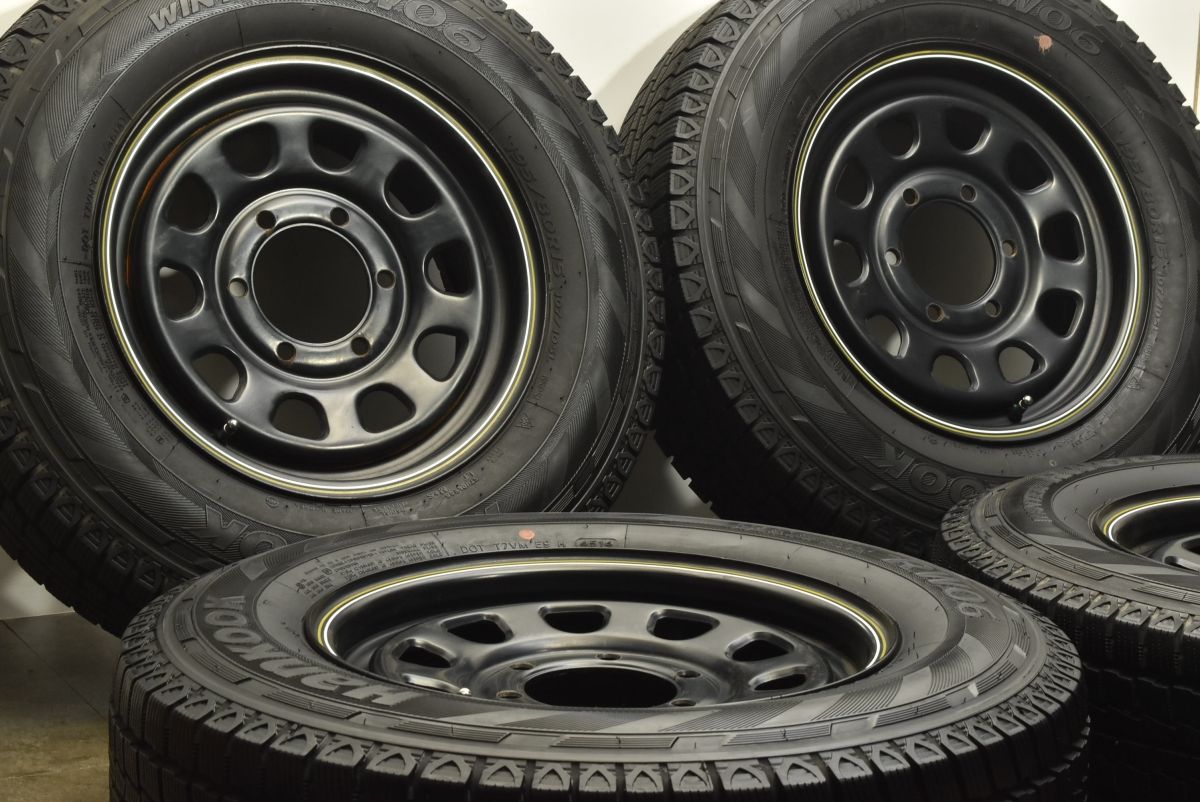 カスタム用 デイトナ 15in 6.5J 34 PCD139.7 ハンコック ウィンター RW06 195 80R15LT ハイエース レジアスエース ホイールのみ販売可