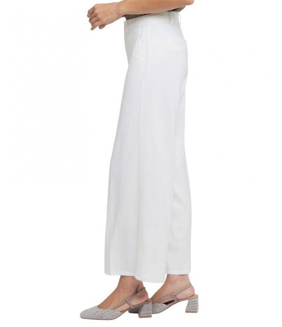 【送料無料】 エヌワイディージェイ レディース カジュアルパンツ ボトムス Morgan Wide Leg Cropped Trouser Pants White