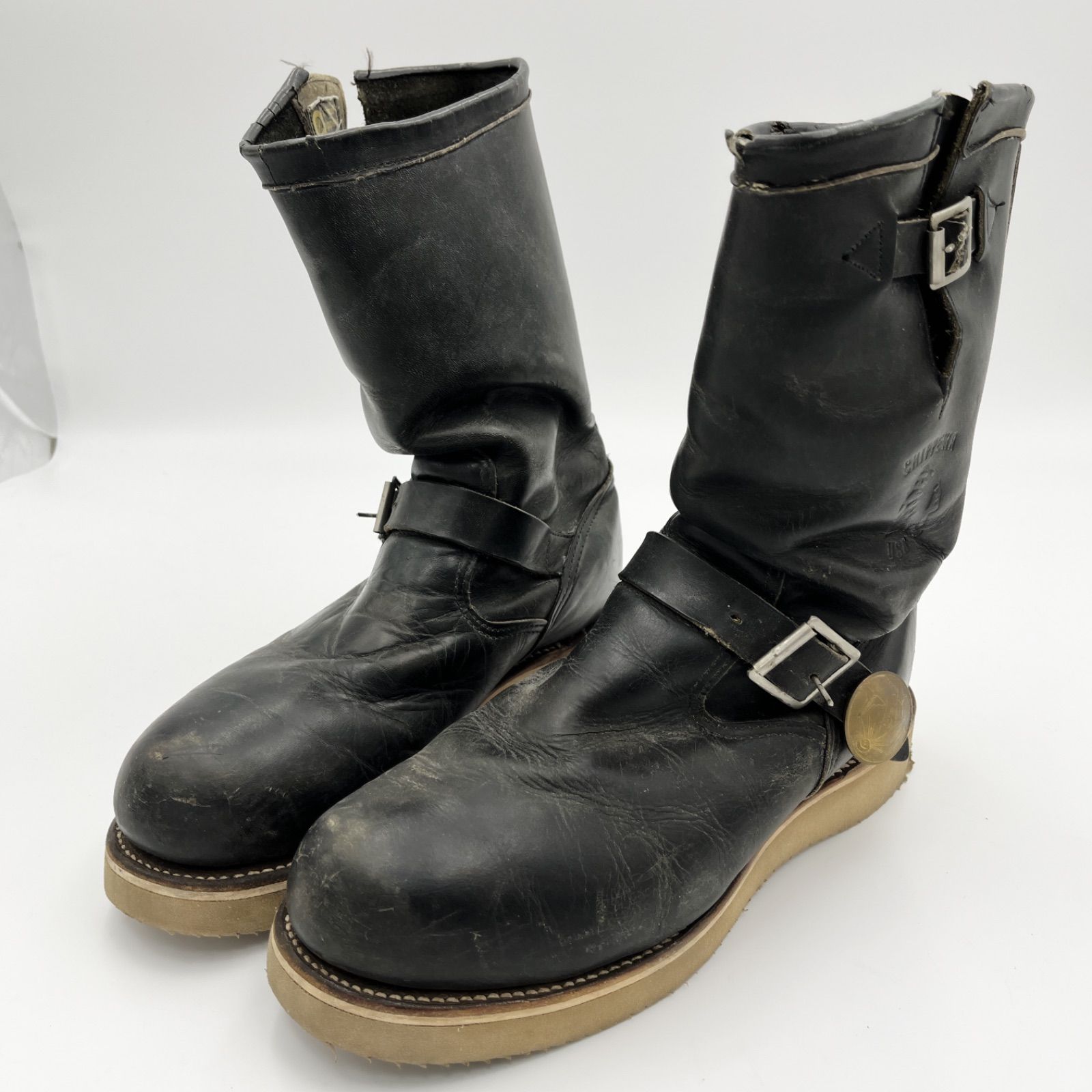 チペワ CHIPPEWA BLACK Engineer Boots 25cm - almanarts.com