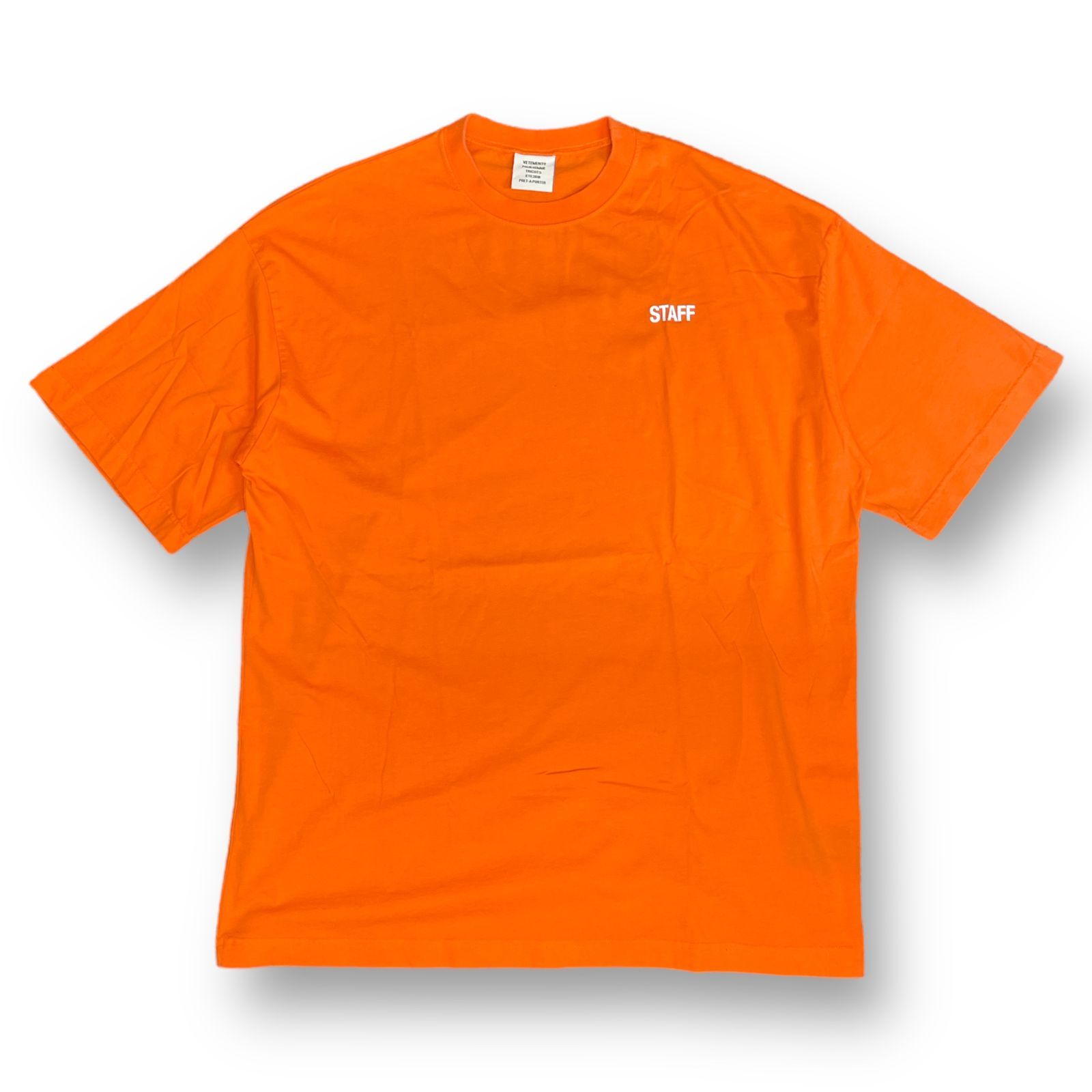 VETEMENTS STAFF リフレクター ロゴ Tシャツ MSS18TR31 ヴェトモン S 
