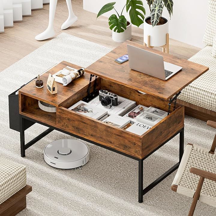 IKIFLY ローテーブル 昇降式 コーヒーテーブル 木製 テーブル