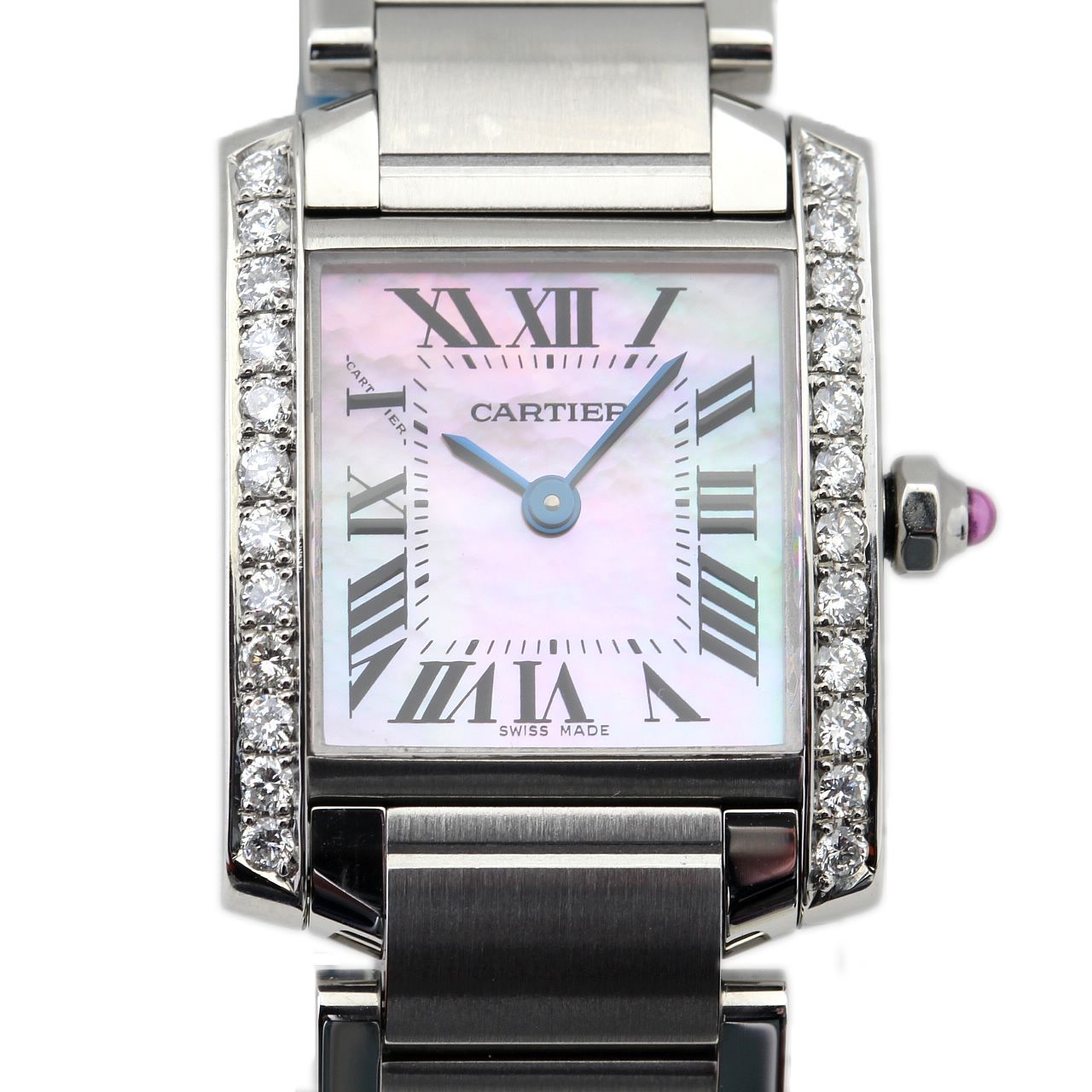 カルティエ腕時計レディース カルティエ Cartier タンクフランセーズ ピンクシェル 2384 美品