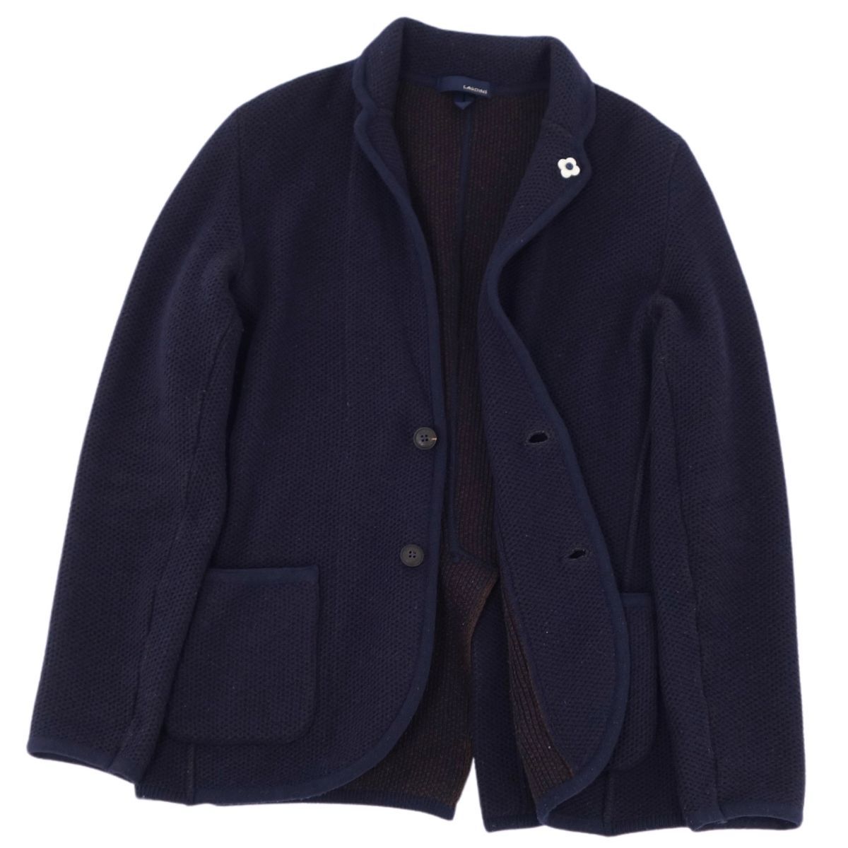 美品 ラルディーニ LARDINI ニット ジャケット テーラードジャケット 