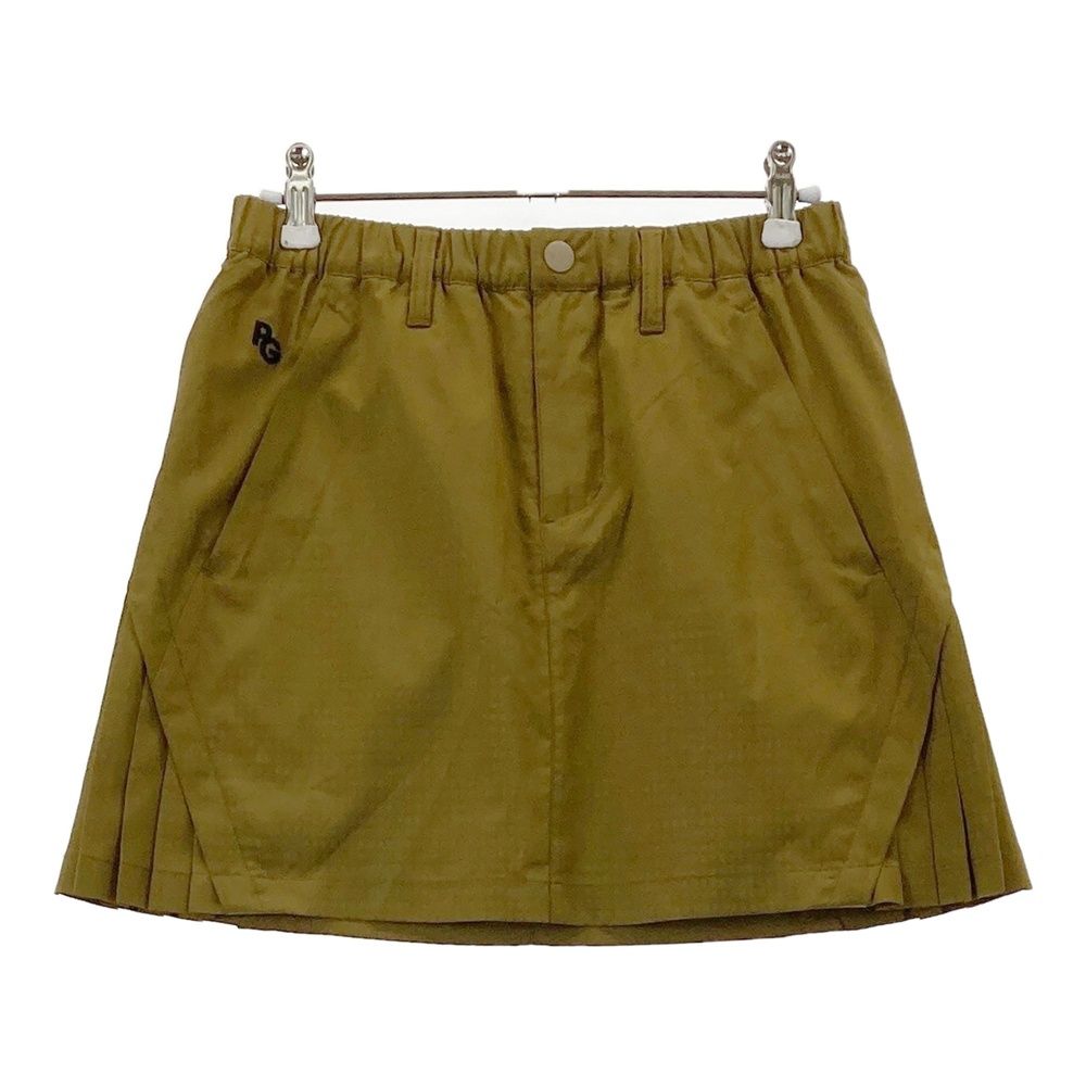 サイズ 00 PEARLY GATES パーリーゲイツ 蓄熱 プリーツ切替 スカート 格子柄 カーキ系 240101506565 ゴルフウェア レディース ストスト