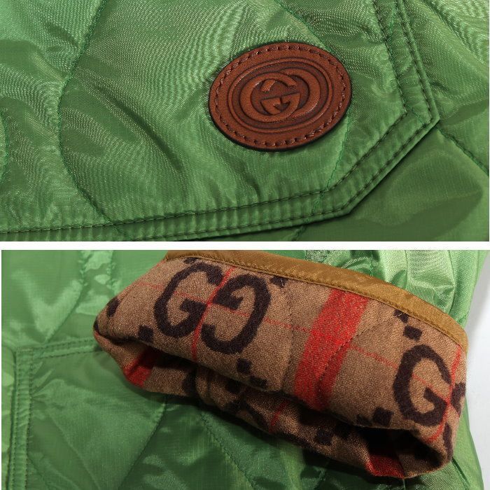 GUCCI グッチ 713240 XDB4G 3862 GGウール リバーシブル ノーカラー