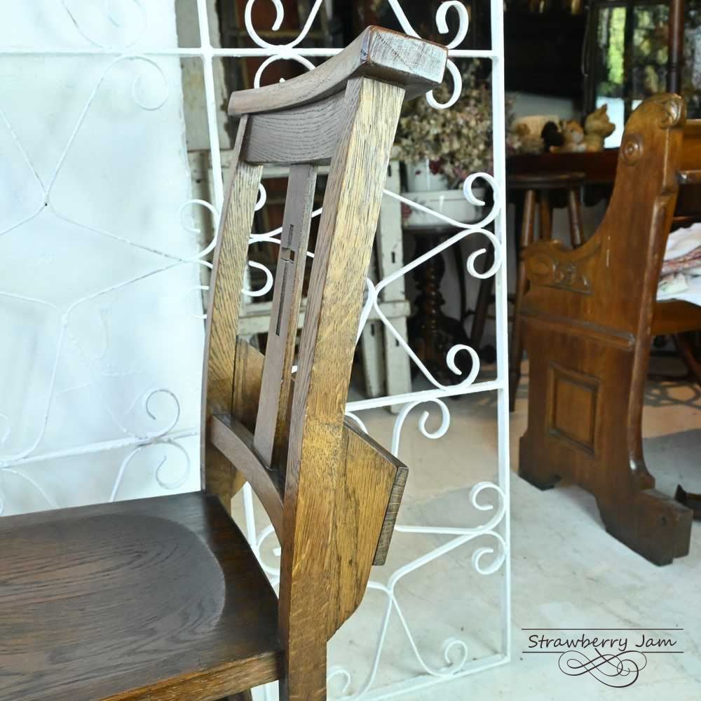 L3705-261-1 英国アンティーク チャーチチェア 教会 ダイニングチェア