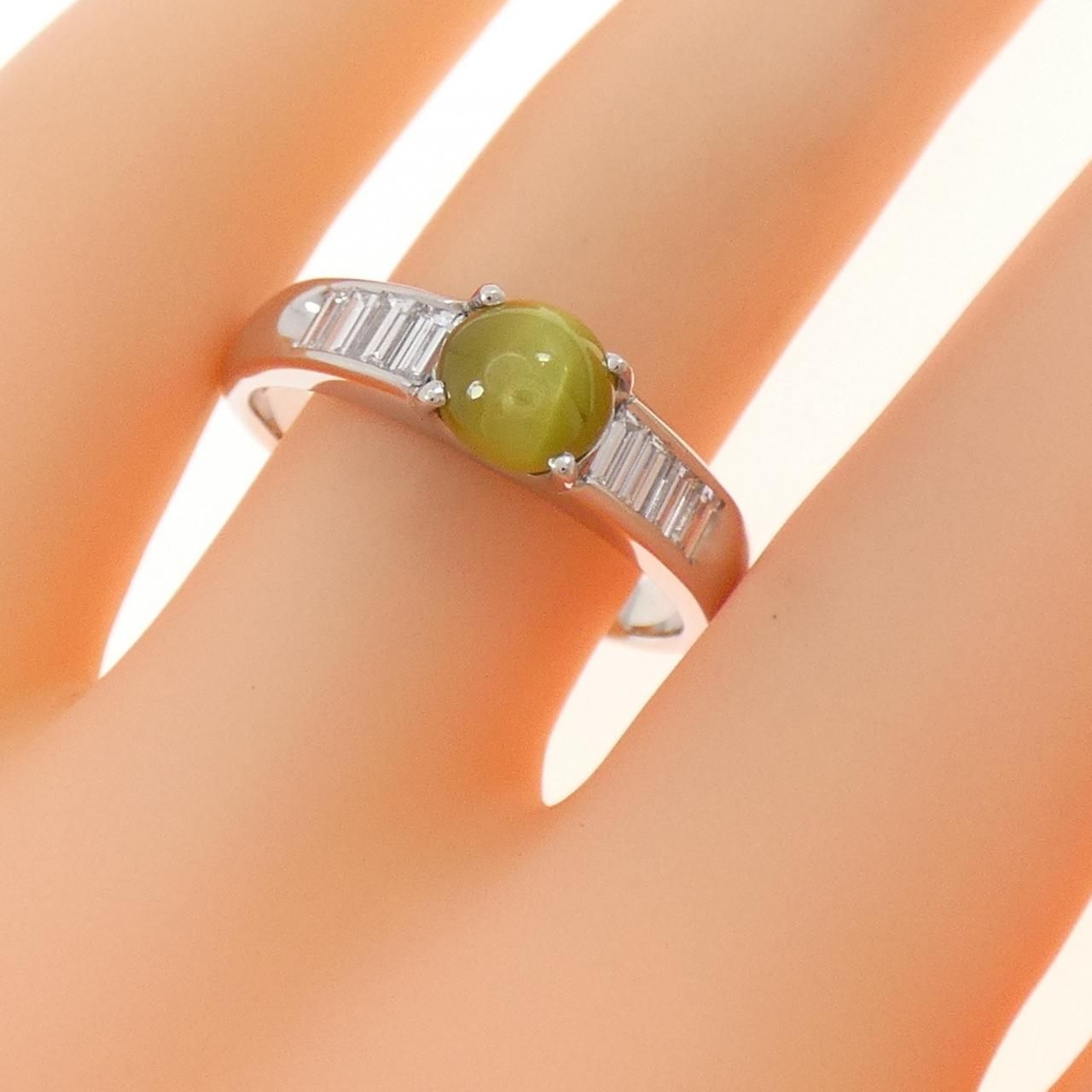 PT900 クリソベリルキャッツアイ リング 1.63CT - メルカリ 