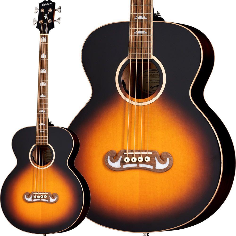 Epiphone El Capitan J-200 Studio Bass Aged Vintage Sunburst Fishman プリアンプ搭載エ コベース