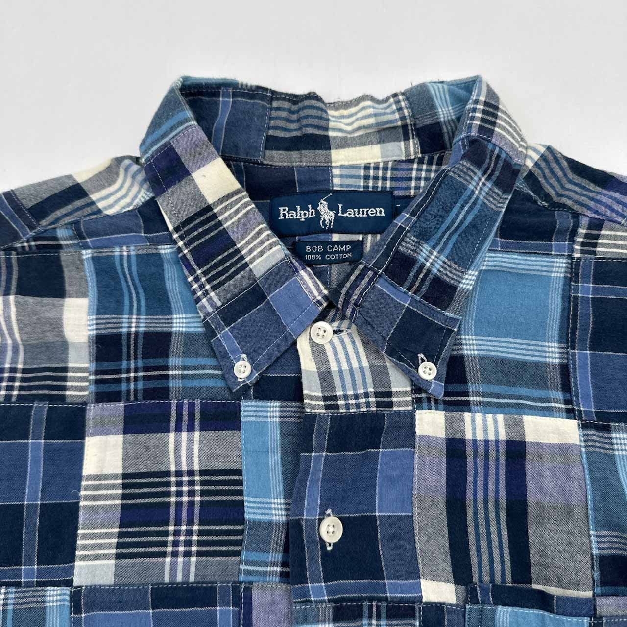 90s 00s Ralph Lauren BOB CAMP パッチワーク ボタンダウン 半袖