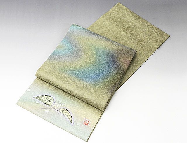 袋帯 未着用超美品 正絹 久保田一竹 一竹辻が花 一竹工房 辻が花 袋帯  