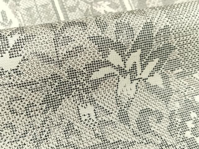 平和屋着物●本場大島紬　白大島　9マルキ　更紗花文　正絹　逸品　AAAU8062zg 平和屋着物○本場大島紬 白大島 9マルキ 更紗花文 正絹 逸品