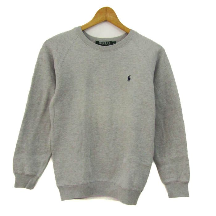 polo ralphlauren xl グレー　トレーナー　裏起毛　美品 ポロバイラルフローレン スウェット トレーナー トップス 裏起毛