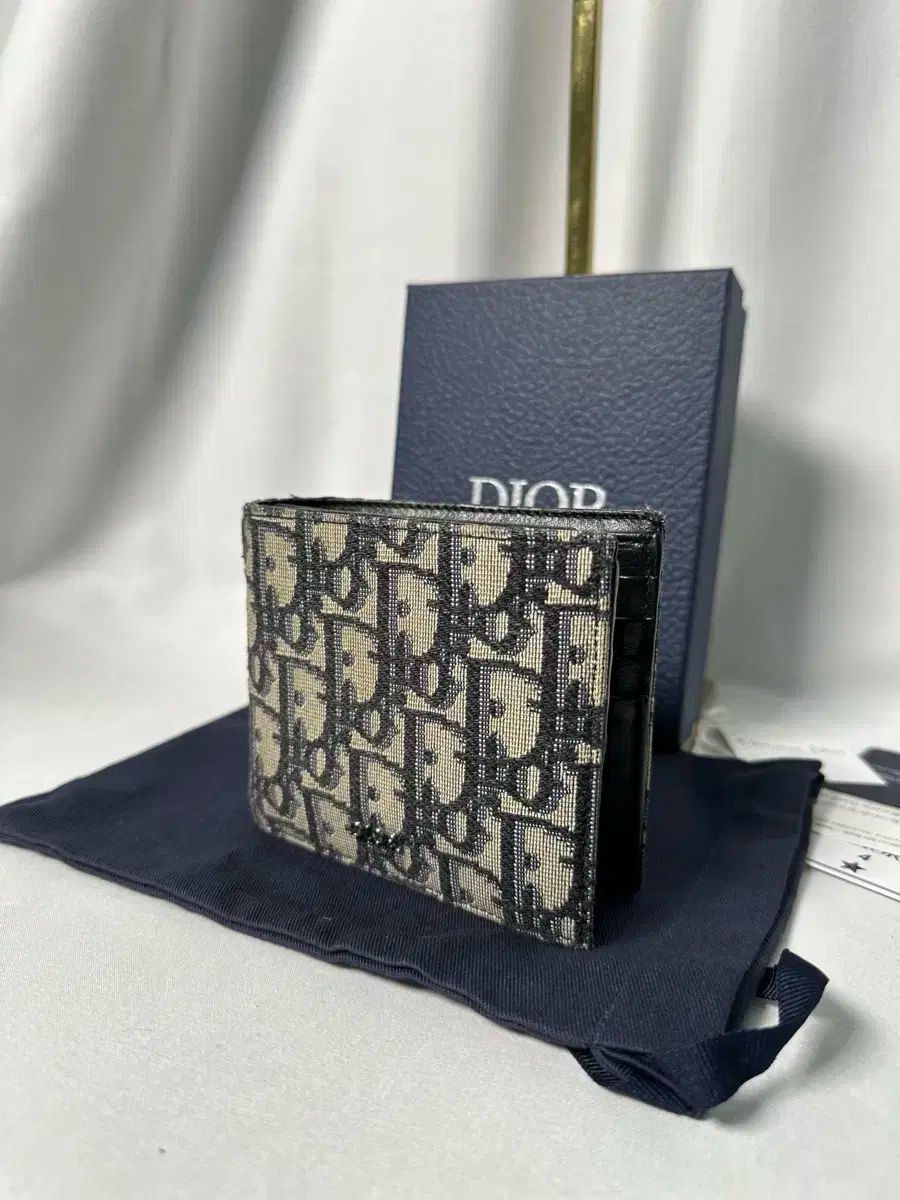 ✨極美品✨DIOR 二つ折り 財布 トロッター オブリーク ジャカード