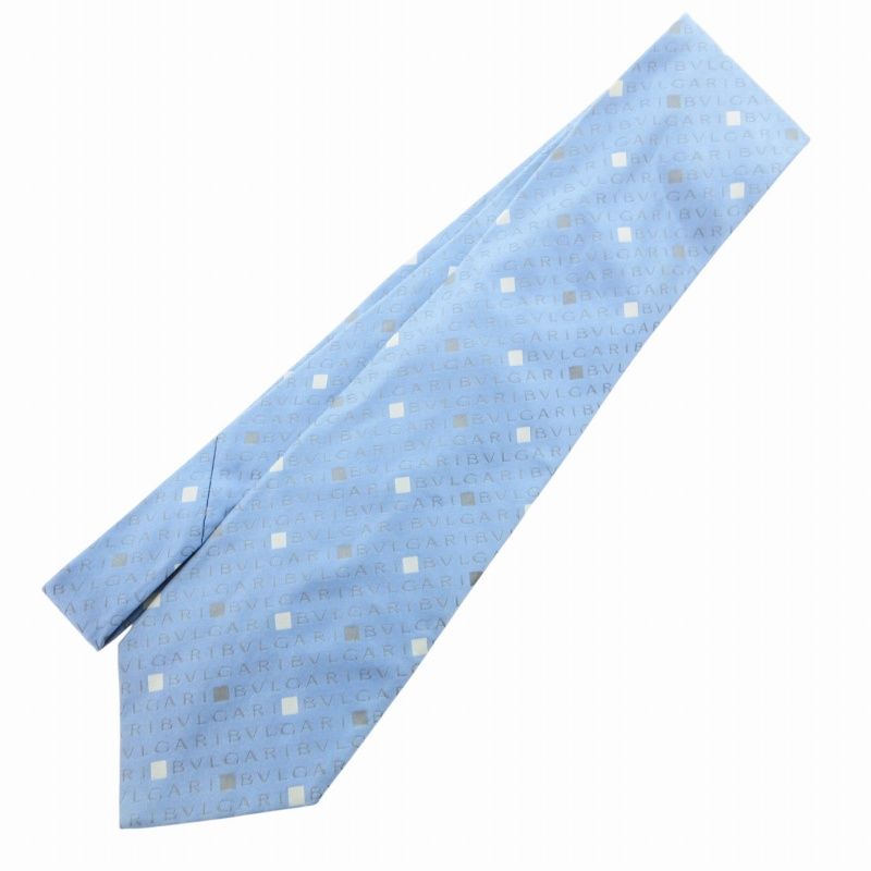■ブルガリ■ネクタイ/セッテピエゲ/ブルー/イタリア製 BVLGARI ネクタイ ネイビー セッテピエゲ 折り紙 飛行機 ブルガリ