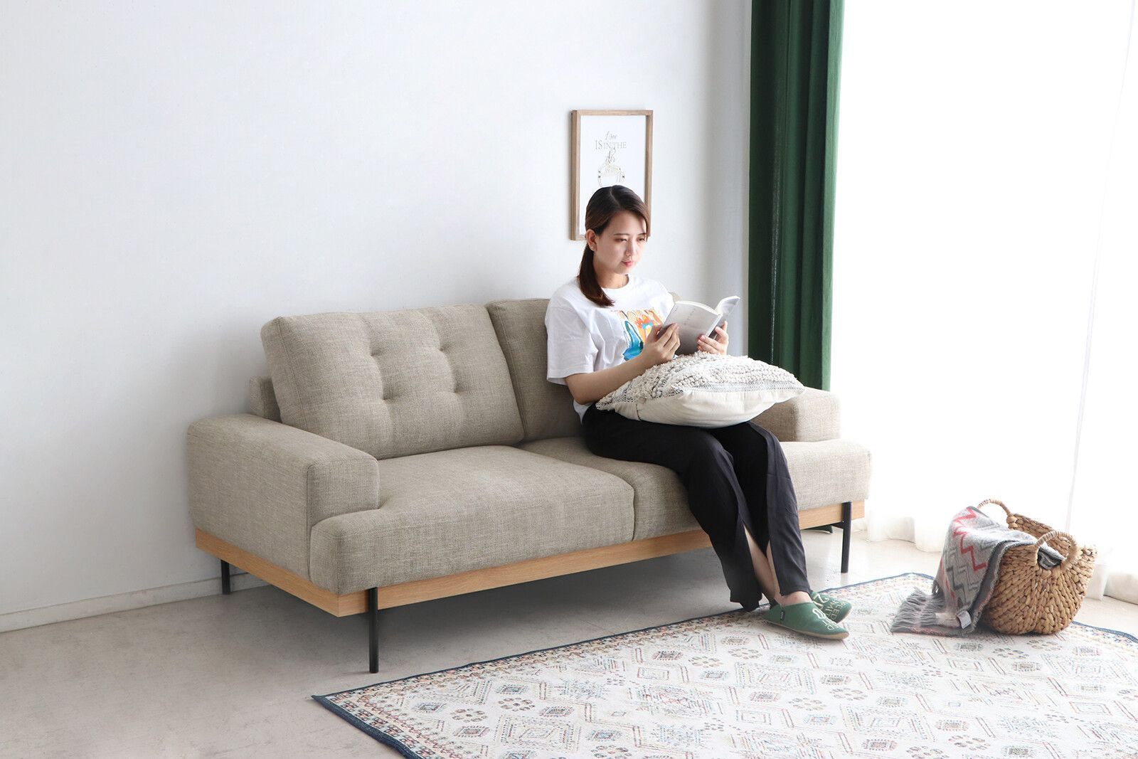 2人用布張りソファ 2人用布張りソファ (ソフティーナ DGY) 【公式