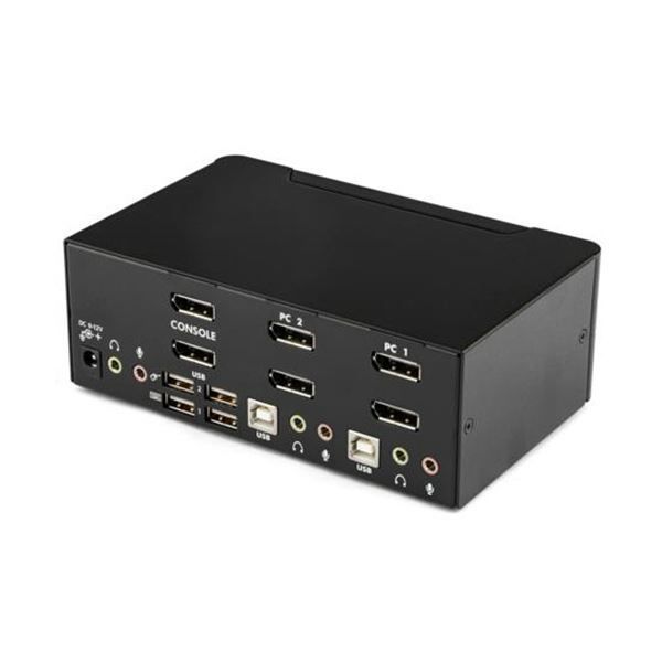 StarTech.com 2ポートDisplayPortデュアルモニター対応KVMスイッチ