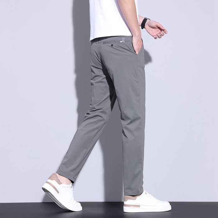 ストレートパンツ メンズ カジュアルパンツ ボトムス メンズ ズボン パンツ カジュアル スリム 接触冷感パンツ 冷感パンツ Y24a719