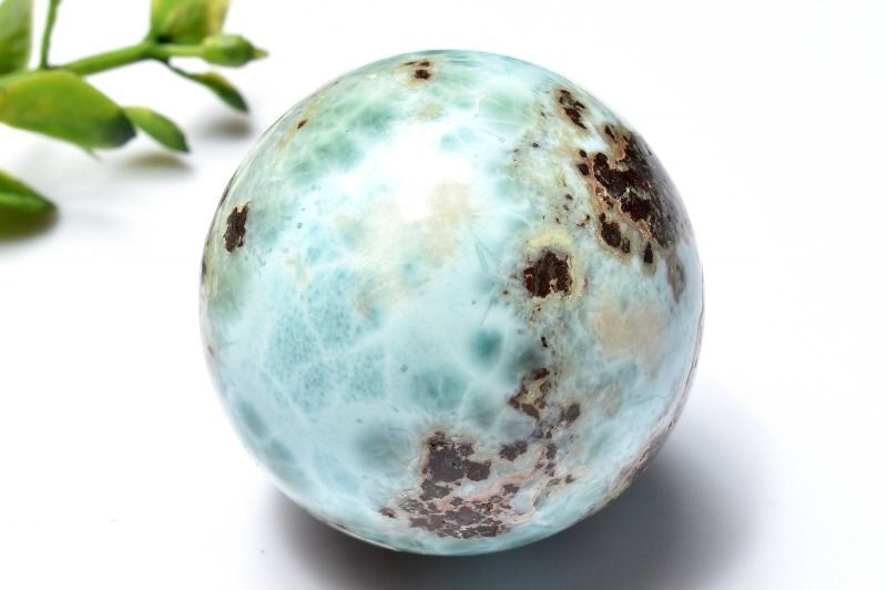 １点物 大珠 三大ヒーリング ラリマー 38mm 丸玉 台座付き スフィア パワーストーン 天然石 _CG6604 宅急便 NEXPOTALLINN_EU