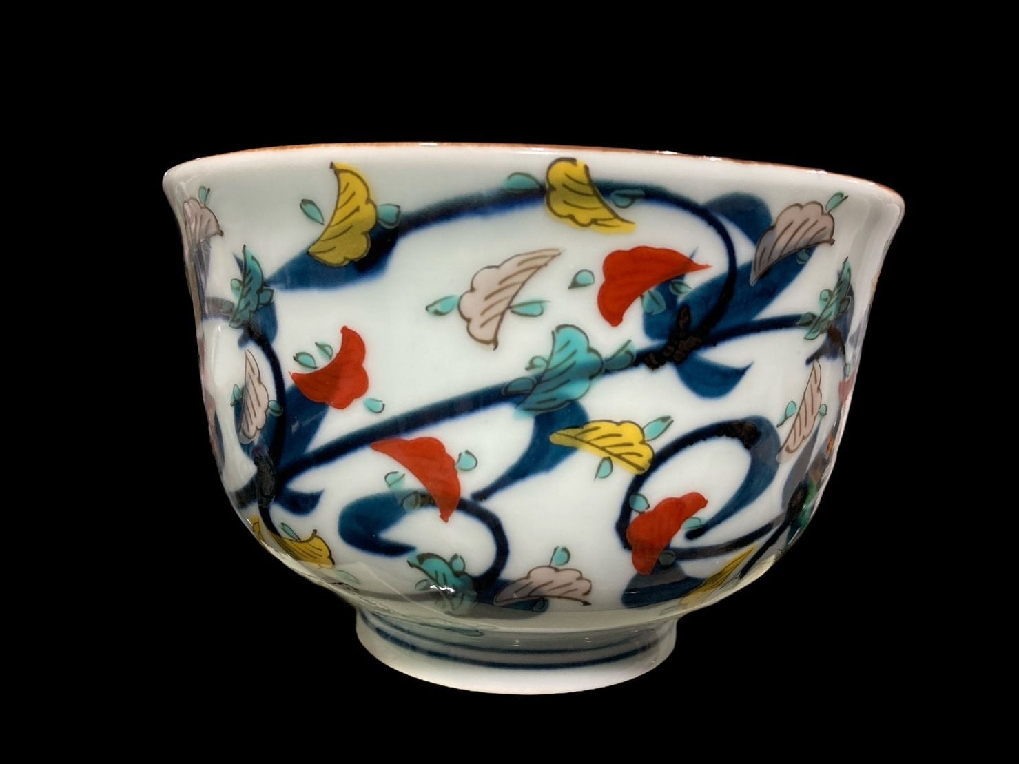 有田焼 小物成窯 色絵茶碗 丼 和食器 和皿 茶碗 工芸 古美術 骨董 コレクション KC 25 T 22 飯碗 食器 キッチン 食器