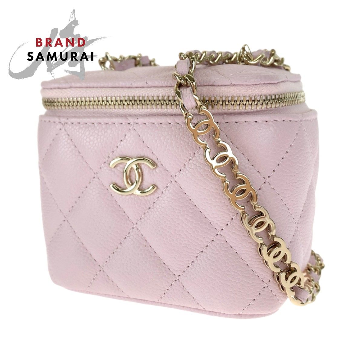 美品 CHANEL シャネル マトラッセ ココマーク スモール バニティ