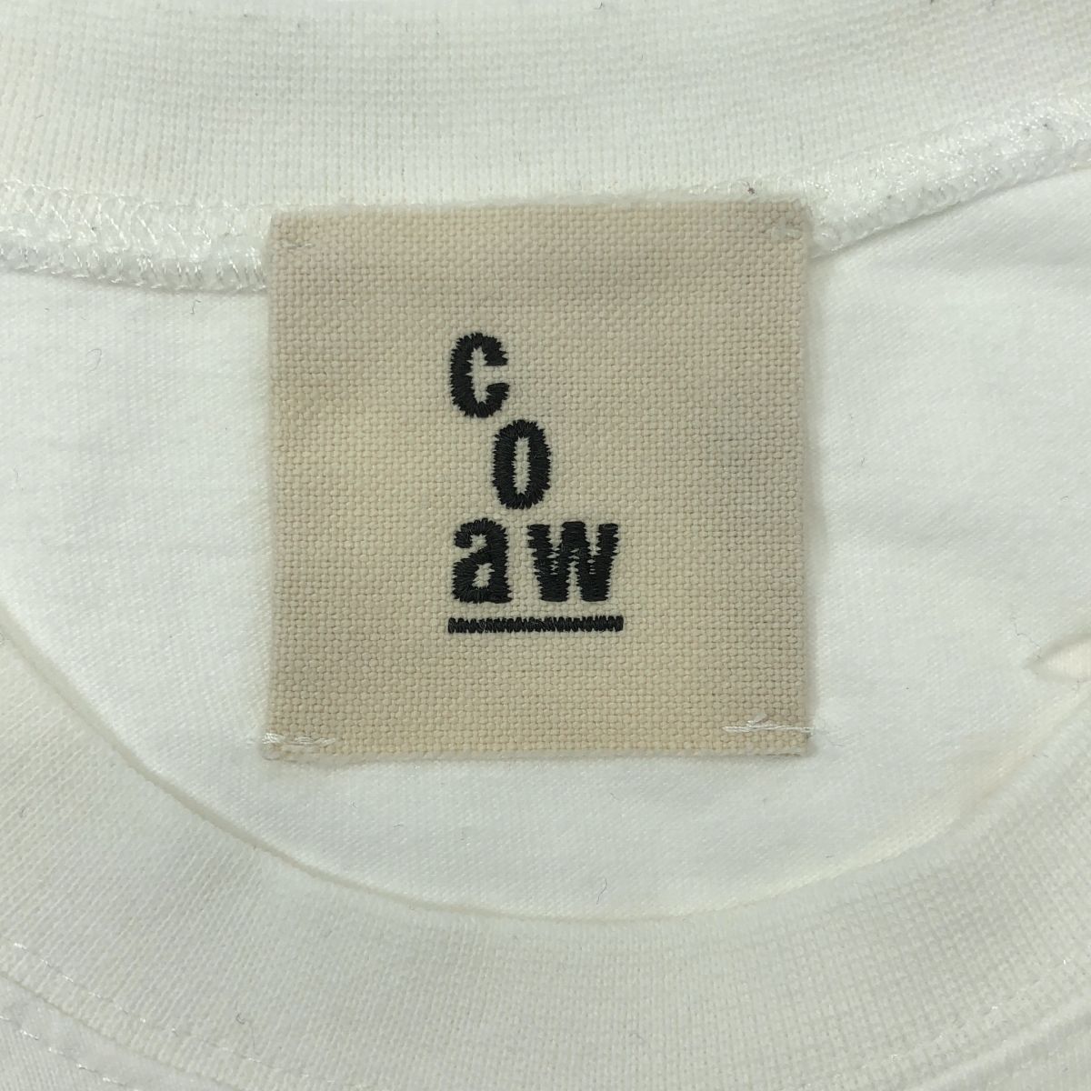coaw / コア | 2023AW | damage tee ダメージ加工 コットン Tシャツ | F | ホワイト | レディース coaw / コア | 2023AW | damage tee ダメージ加工 コットン T