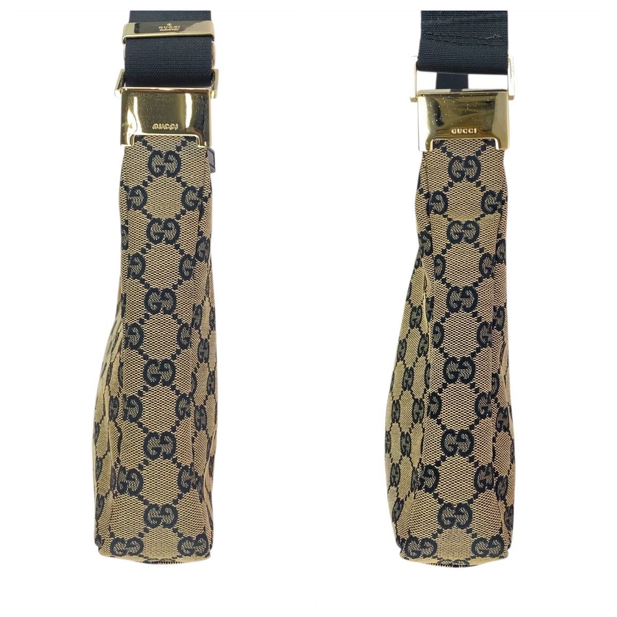 GUCCI グッチ ベージュ ブラック ゴールド金具 GGキャンバス ショルダーバッグ ポシェット レディース 505397 DECORATOM_COM_BR