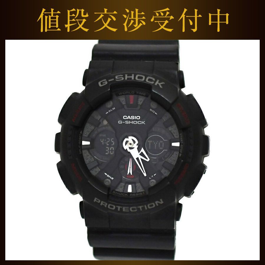 カシオ 腕時計 Ｇ-Shock ブラック GA-120 時計 メンズ ラバー SS