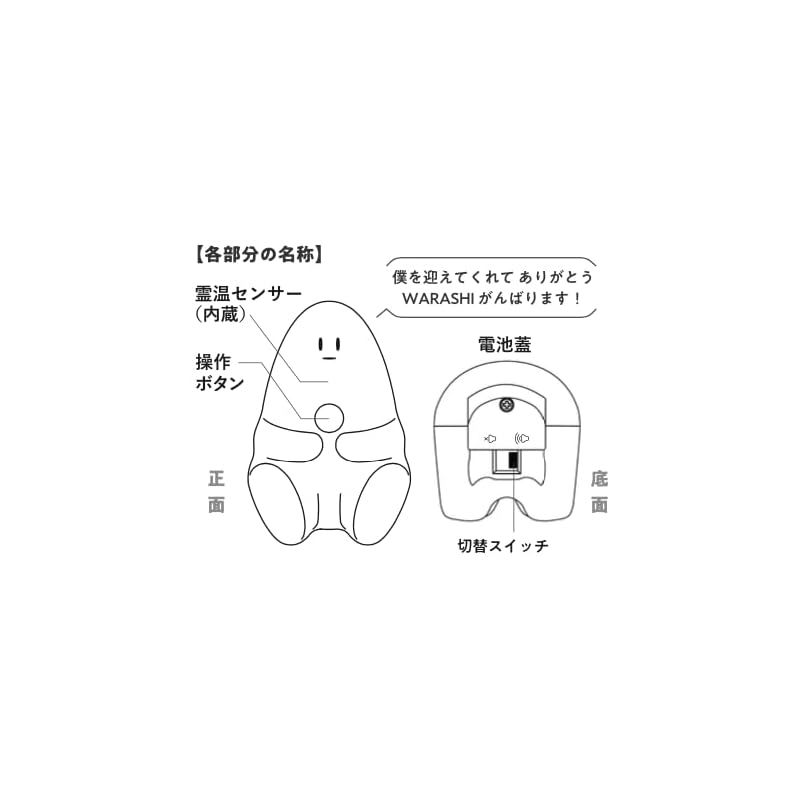 H10 ばけたんワラシミニ 霊界コミュニケーションロボット ２個セット 41o4GtvSiSL._AC_UF350,