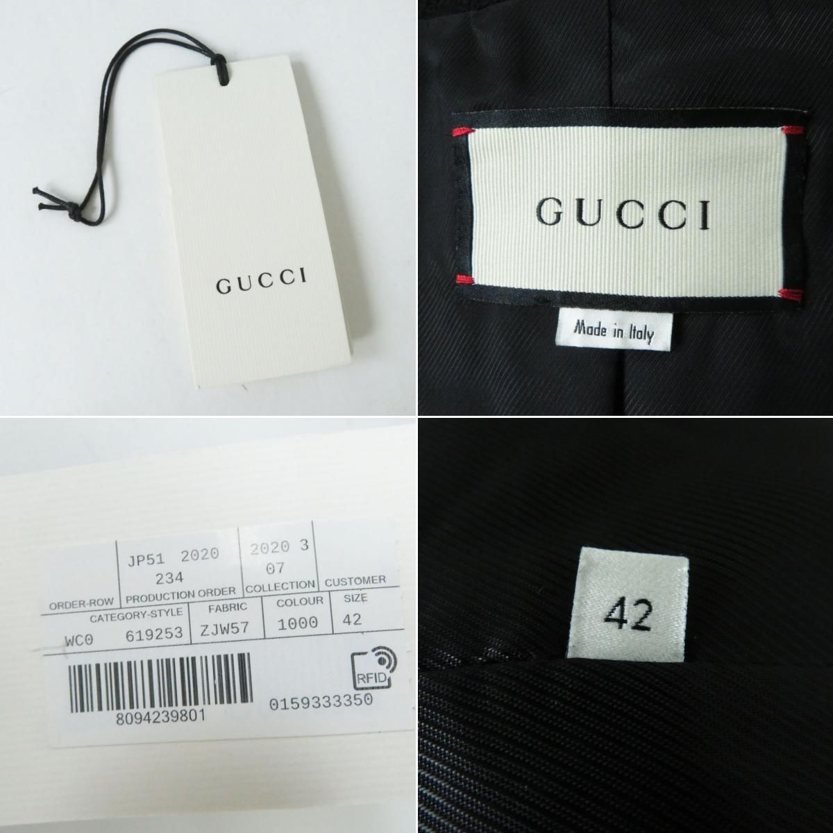 極美品◎正規品 イタリア製 GUCCI グッチ 20AW 619253 レディース GG