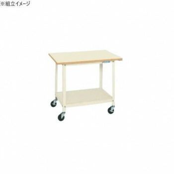 サカエ 一人用作業台移動式 ポリエステル天板 750×500×650mm PSR-075PEI