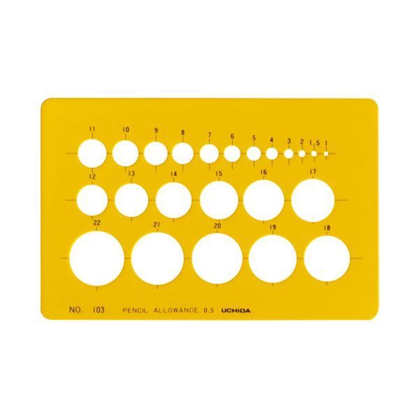 （まとめ）内田洋行 テンプレート円定規1-843-0103