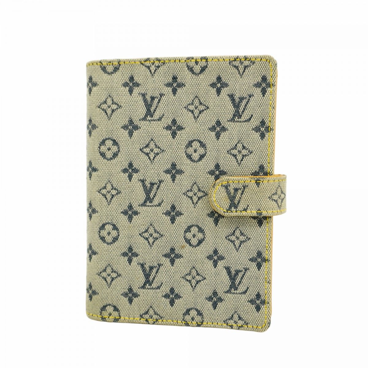 5mc3750 ルイヴィトン 手帳カバー モノグラム ミニ アジェンダPM R20910 ブルー レディース